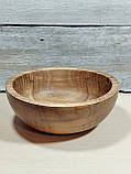 Салатник дерев'яний з горіха ручної роботи. Діаметр 27см., фото 3