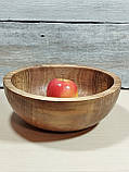Салатник дерев'яний з горіха ручної роботи. Діаметр 27см., фото 8
