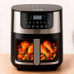 Аерофритюрниця 8л, 4200Вт, Rainberg RB-2268 / Сенсорна фритюрниця без олії / Мультипіч / Аерогриль