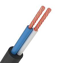 Мідний чорний дріт ПВС 2*0.75 Одеса ГОСТ круглий, гнучкий (кратно 5 м)