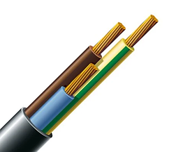 Мідний чорний дріт ПВС 3*1.5 Одеса ГОСТ круглий, гнучкий (кратно 5 м)