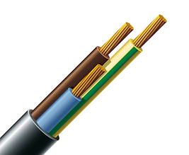 Мідний чорний дріт ПВС 3*2.5 Одеса ГОСТ круглий, гнучкий (кратно 5 м)