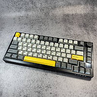 Ігрова механічна безпровідна клавіатура AJAZZ AK820 Pro Black Gray Yellow RGB Hot-Swap