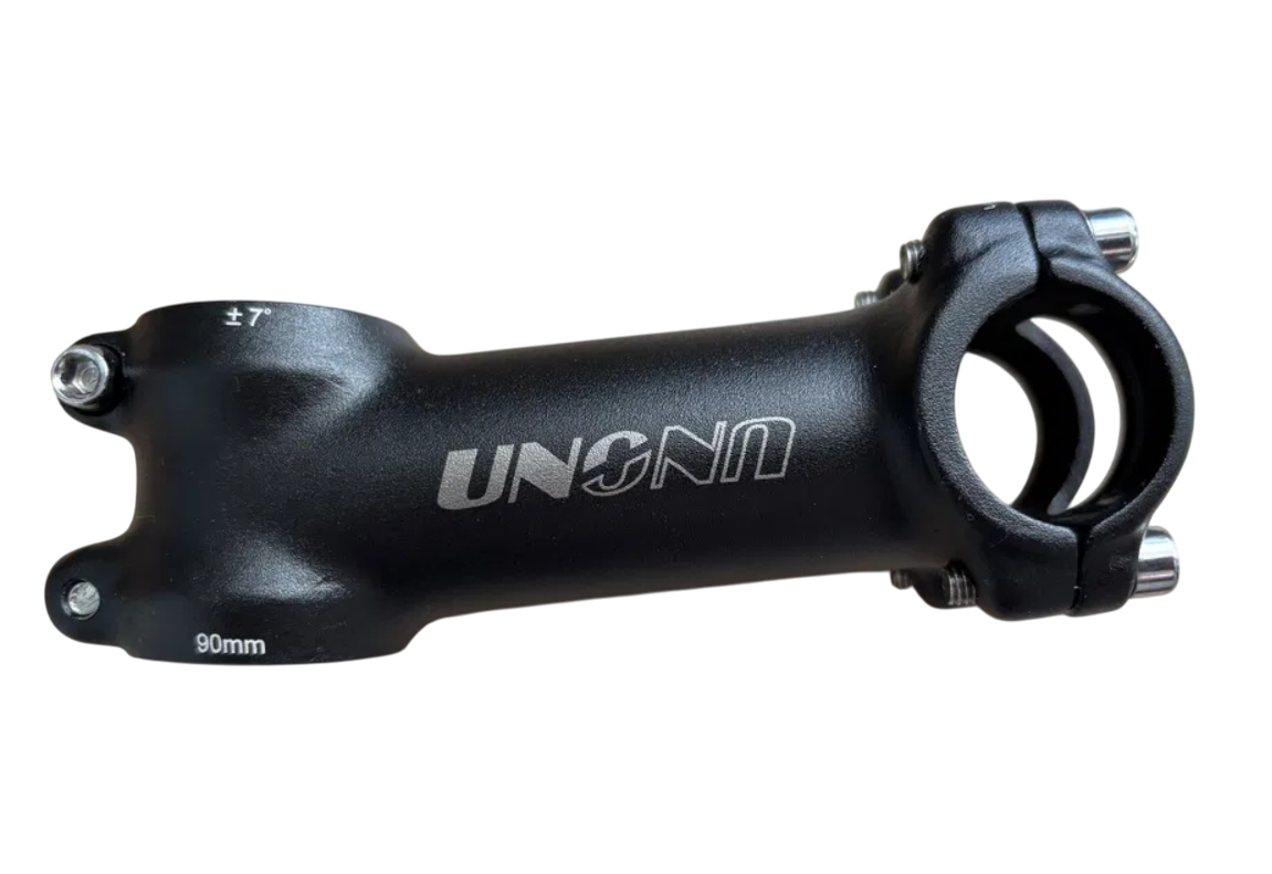 Винос керма UNO AS-007N A-Head 1,1/8" для керма 25,4х90 мм 7° алюм. фрез. чорний, фото 1