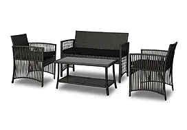 Ексклюзивний набір Kama для садового простору — софа, 2 крісла, кавовий столик