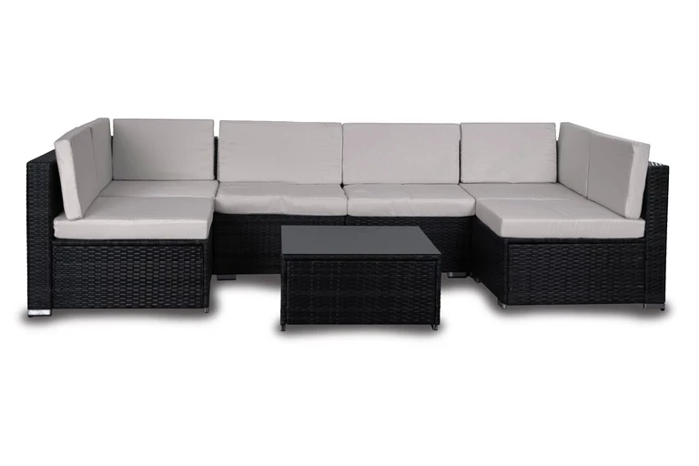 Модульний диван із подушками та столиком Pedro у формі "U"