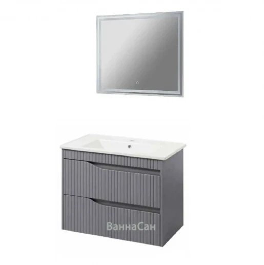 Умивальник із дзеркалом з LED-стрічкою 70 см завширшки Юввіс Florence 49958-48645