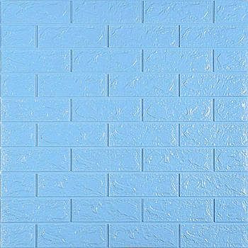 3D панель самоклеюча 700х770х5мм цегла Блакитна (005-5) SW-00000297