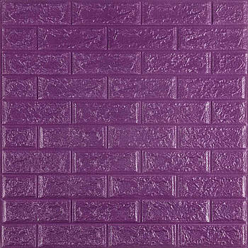 3D панель самоклеюча 700х770х5мм цегла Фіолетова (016-5) SW-00000150
