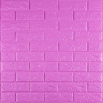 3D панель самоклеюча 700х770х5мм цегла Пурпурна (14-5) SW-00001334