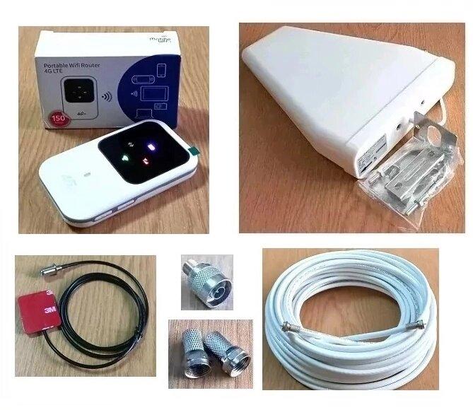 3G/4G LTE роутер Н80 з логоперіодичною антеною, 10 м кабелю та індуктивним адаптером