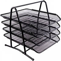 Горизонтальный лоток для паперів 4 в 1 Чорний