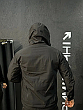 Польова куртка демісезонна з капюшоном VANGUARD Dewspo чорна службовий без утеплення ТМ, фото 4