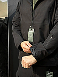 Польова куртка демісезонна з капюшоном VANGUARD Dewspo чорна службовий без утеплення ТМ, фото 5