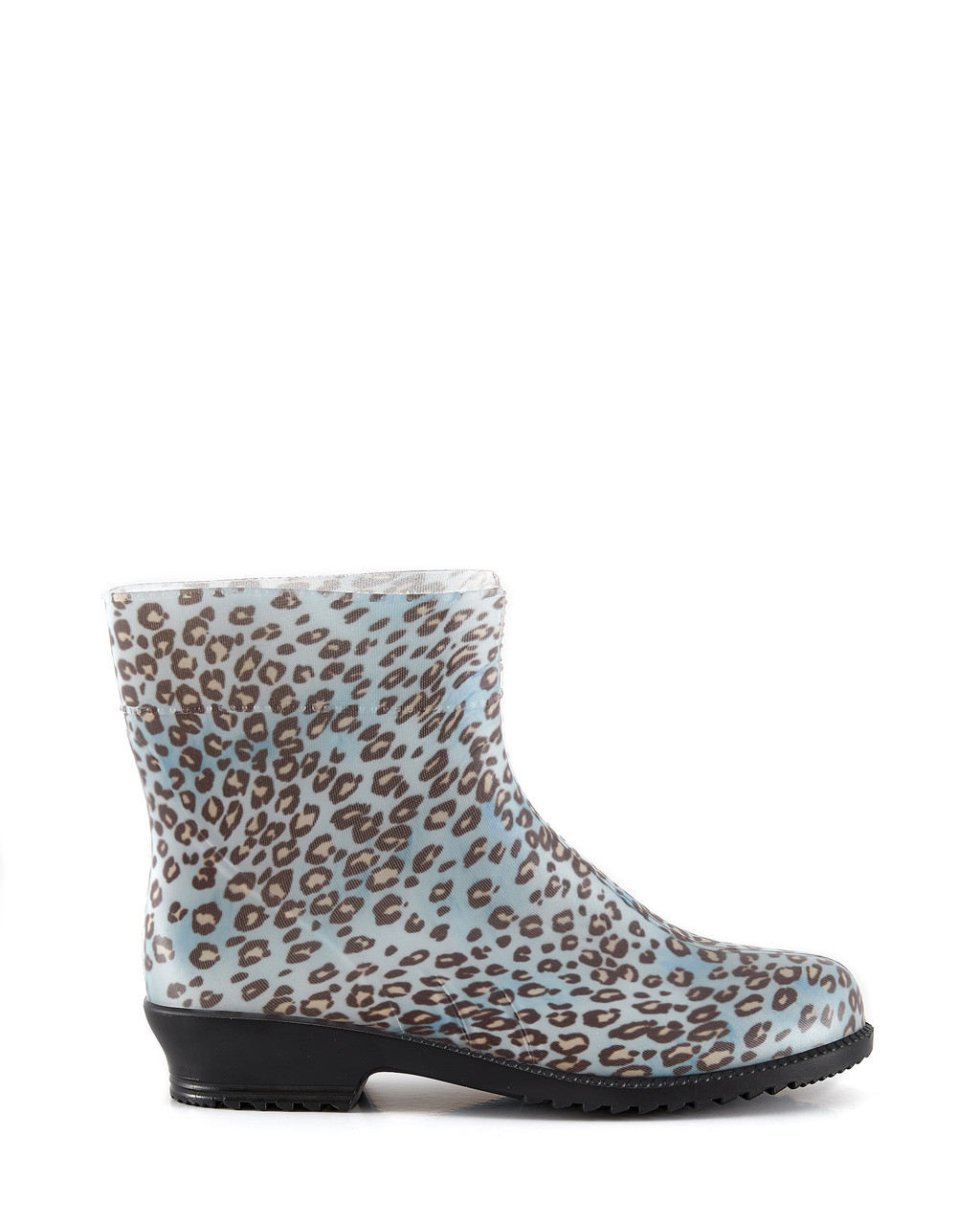 Жіночі гумові напівчоботи Леопард голубий, фото 1