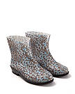 Жіночі гумові напівчоботи Леопард голубий, фото 2