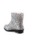 Жіночі гумові напівчоботи Леопард голубий, фото 3