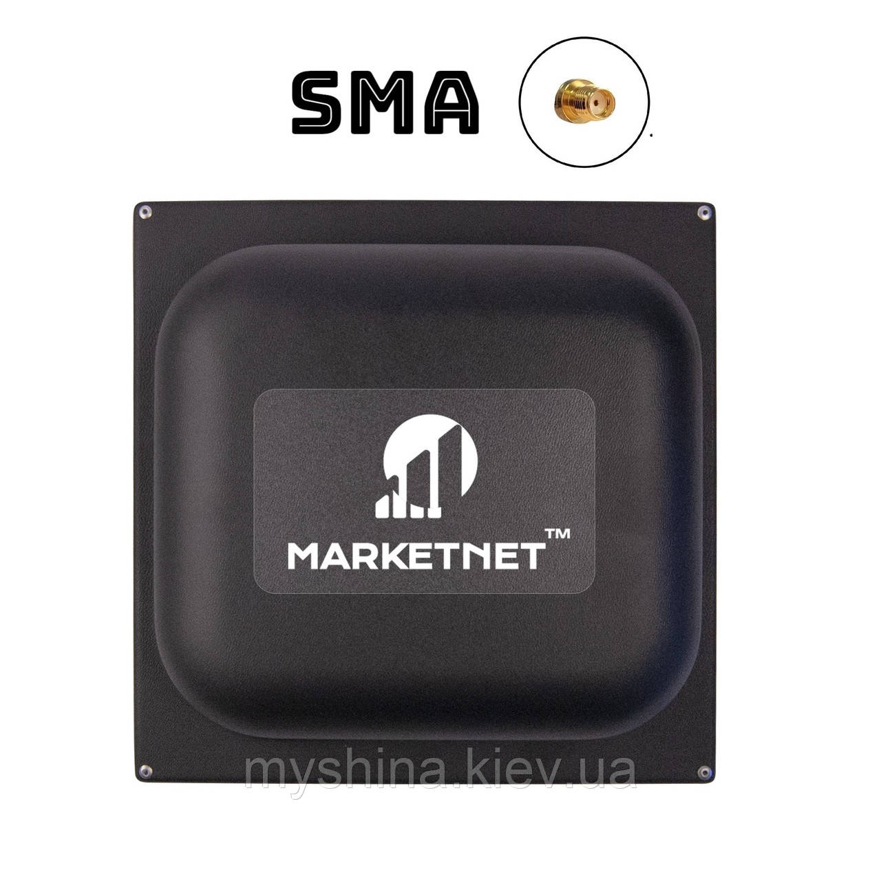 4G антена панельна MARKETNET Square SMA потужністю 21 dBi дії 800/900/1800/2100/2600 МГц