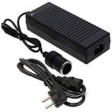 Блок живлення, мережевий адаптер 220В на 12В 15А з гніздом прикурювача, фото 4