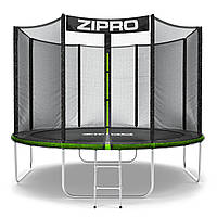 Батут Zipro Jump Pro із зовнішньою сіткою 10 футів 312 см чорно-зелений