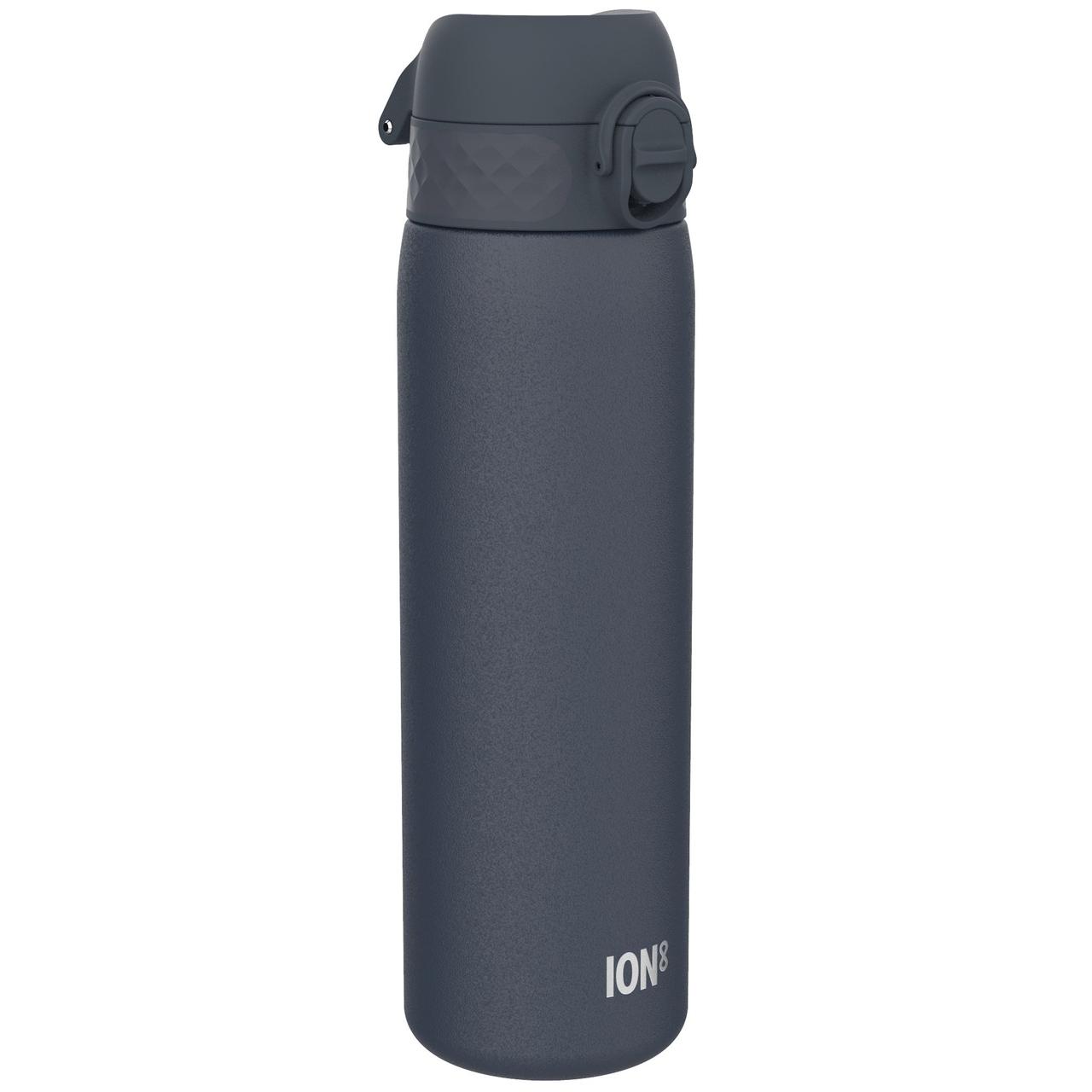 Пляшка для води металів ION8 600 мл. Stainless Steel , Ash Navy