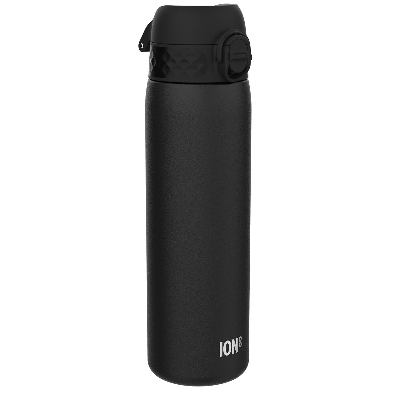 Пляшка для води металів ION8 600 мл. Stainless Steel , Black