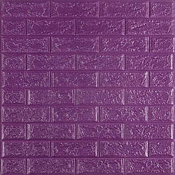 3D панель самоклеюча 700х770х5мм цегла Фіолетова (016-5) SW-00000150