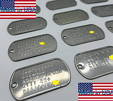 Правильний НАТОвський армійський жетон із Вашою особистою інформацією. Швидка відправка. Нержавіюча сталь. Жетон ЗСУ. Dog tag