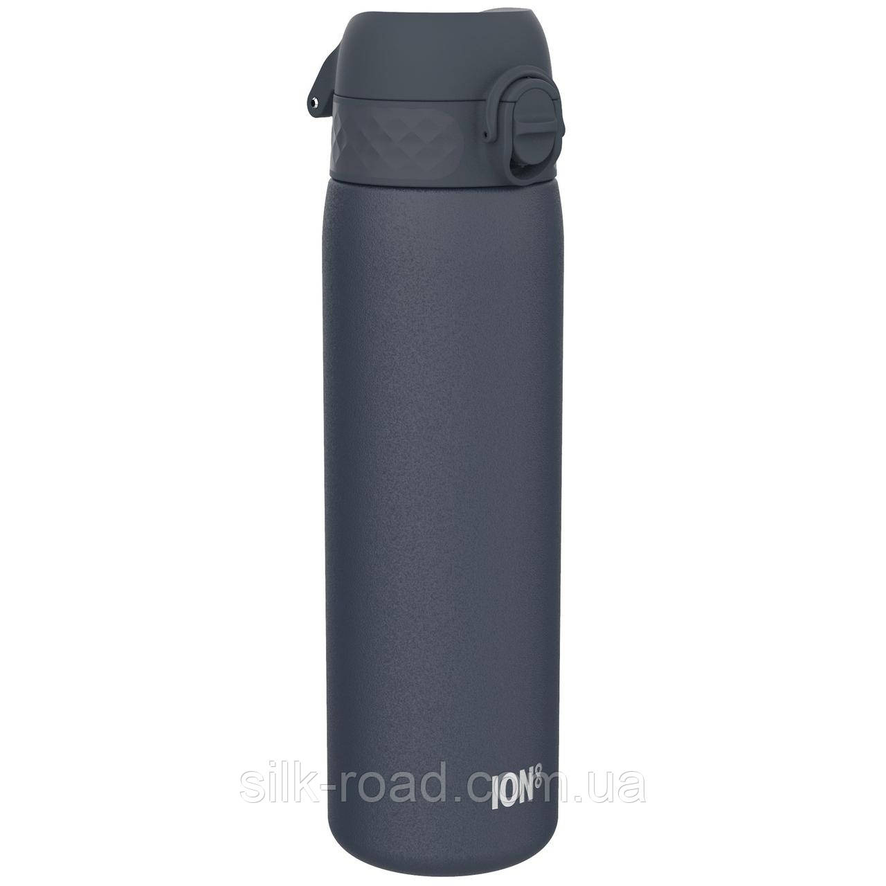 Пляшка для води металів ION8 600 мл. Stainless Steel , Ash Navy