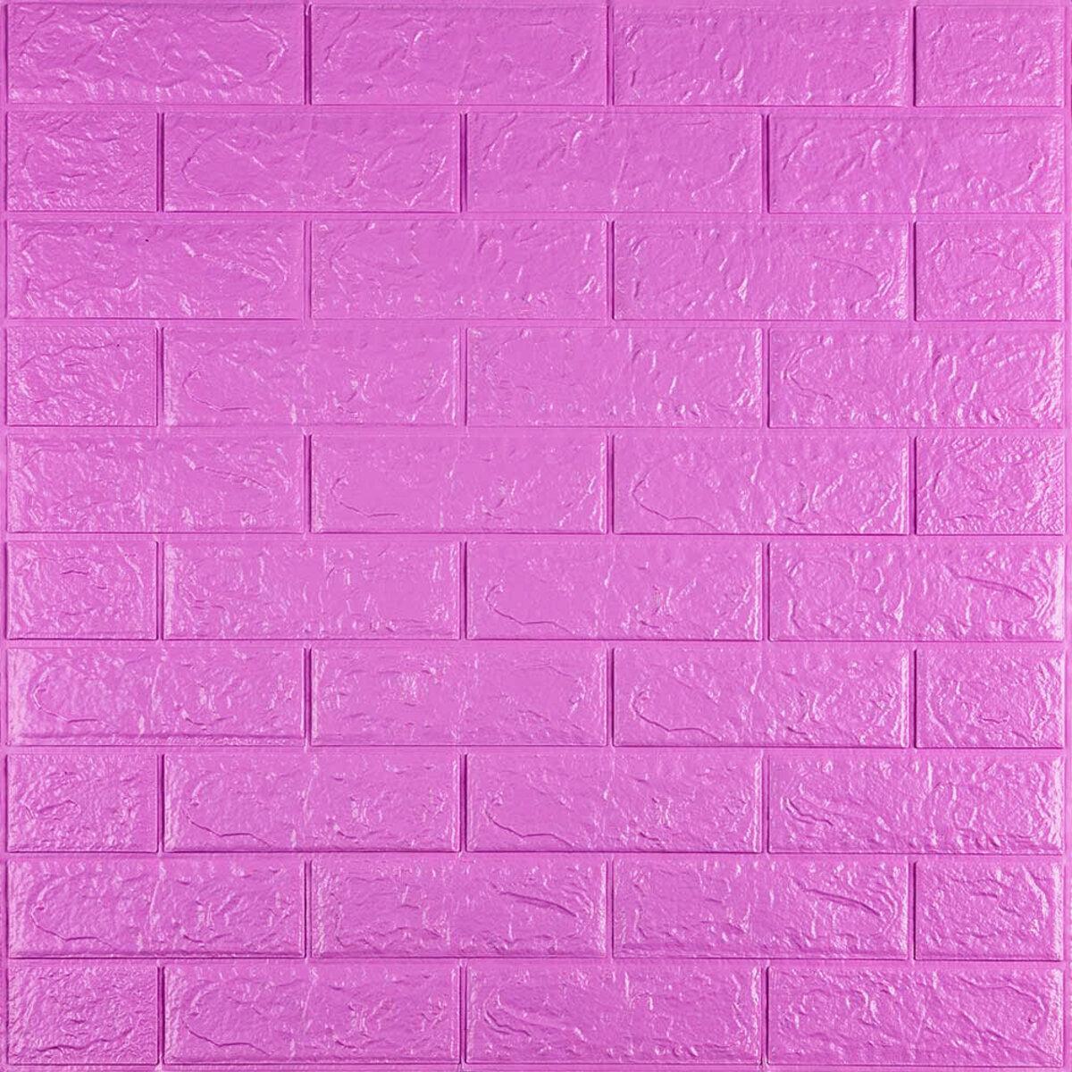 3D панель самоклеюча цегла пурпурна 700х770х5мм (14-5) SW-00001334