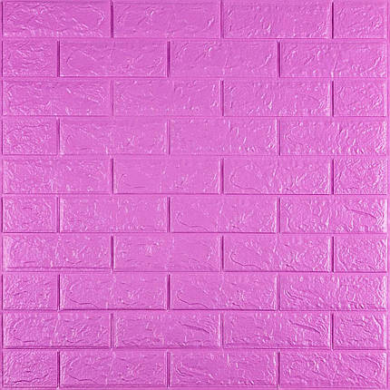 3D панель самоклеюча цегла пурпурна 700х770х5мм (14-5) SW-00001334, фото 1