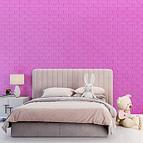 3D панель самоклеюча цегла пурпурна 700х770х5мм (14-5) SW-00001334, фото 5