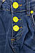 Джинси дитячі для дівчаток із салатовими ґудзиками, фото 5