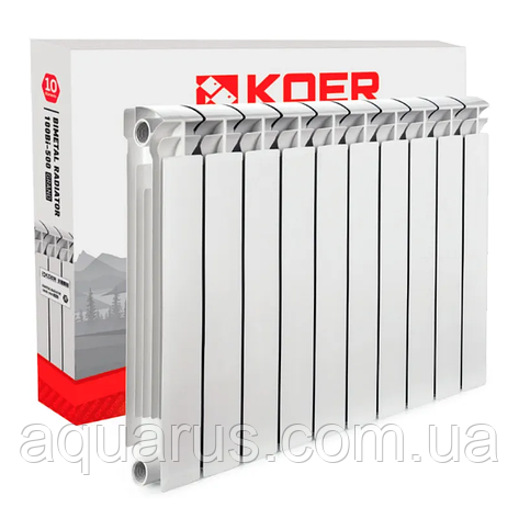 Біметалічний радіатор KOER 100 Bimetal-500 GRAND (KR5145), фото 1