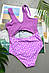 Купальник підлітковий бузкового кольору з принтом р.34 200402M, фото 2