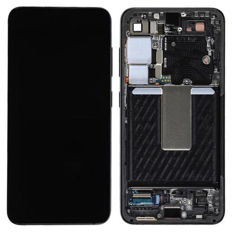 Дисплей Samsung SM- S921 Galaxy S24 5G (2024) в зборі з сенсором та рамкою black service orig, фото 1