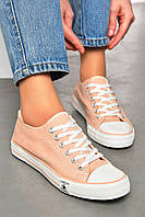 Кеди жіночі рожевого кольору на шнурівці 200093M