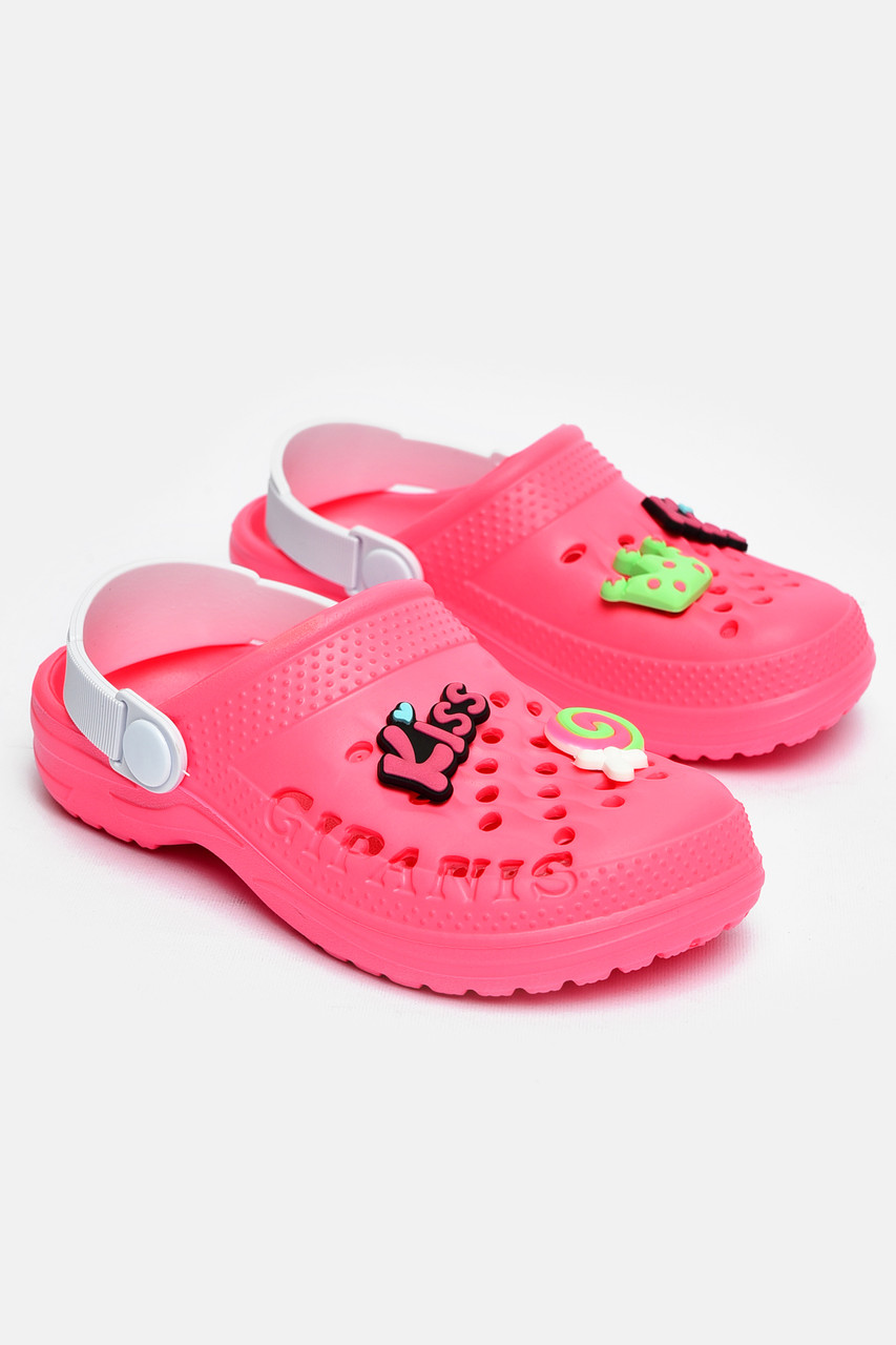 Крокси дитячі для дівчинки малинового кольору 200488T Безкоштовна доставка, фото 1