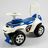 Дитячий толокар Машинка 0141/11 біло-синій, фото 2