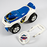 Дитячий толокар Машинка 0141/11 біло-синій, фото 6