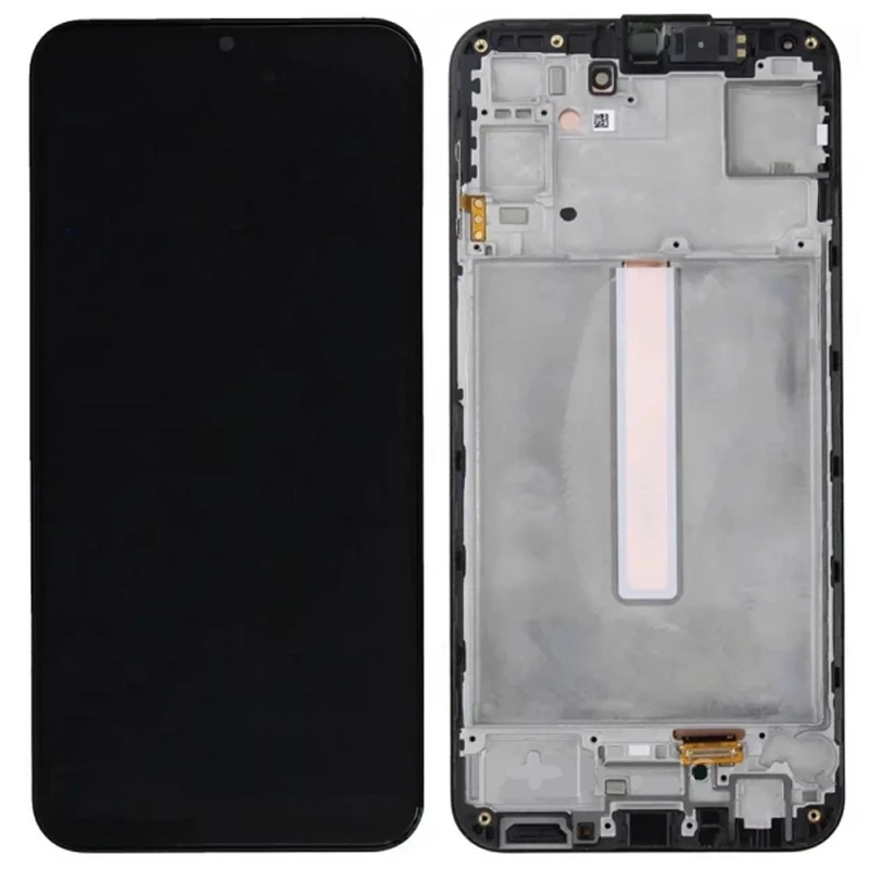 Дисплей Samsung SM- M346 Galaxy M34 5G 2023 в зборі з сенсором та рамкою black service orig, фото 1