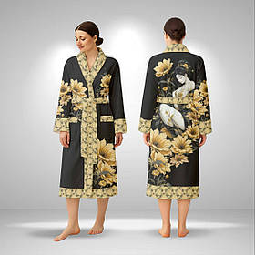 Кімоно жіноче з плюшевого велюру Golden Blossom 29469 S yL.