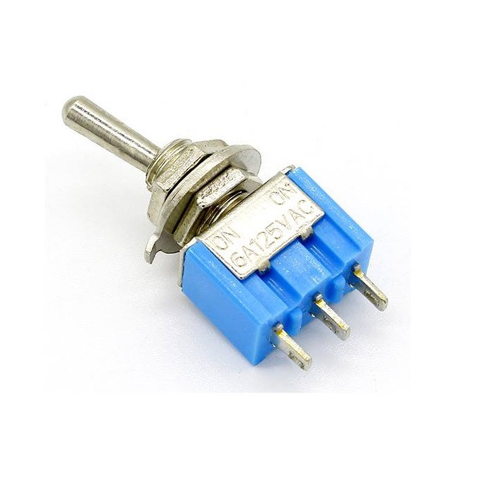 Тумблер 3-х контактний On-On 3A / 250V, MTS-102, для електронних схем та проектів