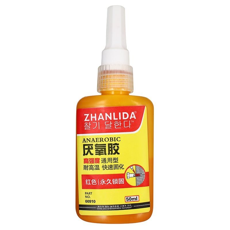 Фіксатор Zhanlida 00910, 50 мл, анаеробний, для надійного закріплення різьбових з'єднань, червоний