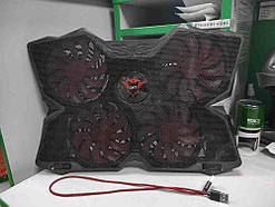 Подставка стол для ноутбука Б/У Підставка для ноутбука Trust GXT278 YOZU COOLING (17.3") RED LED Black