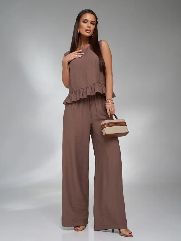 Костюми ISSA PLUS 15126 S коричневі, фото 1