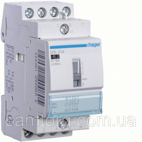 Реле Hager ERL418 16A 2НО+2НЗ 8/12W