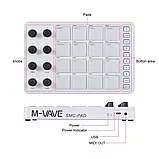 M-VAVE SMC-PAD midi контролер бездротовий — Білий, фото 5