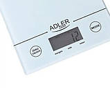 Нові сенсорні кухонні ваги із загартованого скла Adler AD 3138 White з Європи з гарантією, фото 4