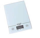 Нові сенсорні кухонні ваги із загартованого скла Adler AD 3138 White з Європи з гарантією, фото 3